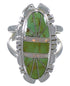 Southwestern Sterling Silver Turquoise And Opal Ring Size 4-3/4 AX52622